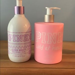 Pink lotion.